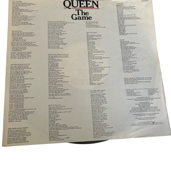 RARE ROCK MUSIC RECORD ALBUM~ QUEEN ~ORIGINAL VINTAGE VINYL LP WHITE LABEL 1980 - Picture 3 of 9